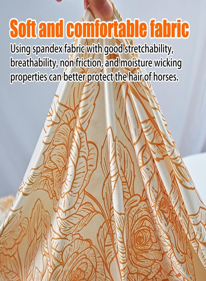Paloura Stretch Spandex Full-Body Horse Sheet with Zipper Hood and Belly Wrap | Comfort Horse Slinky Full Body(56-65Inch，White,L - Image 4